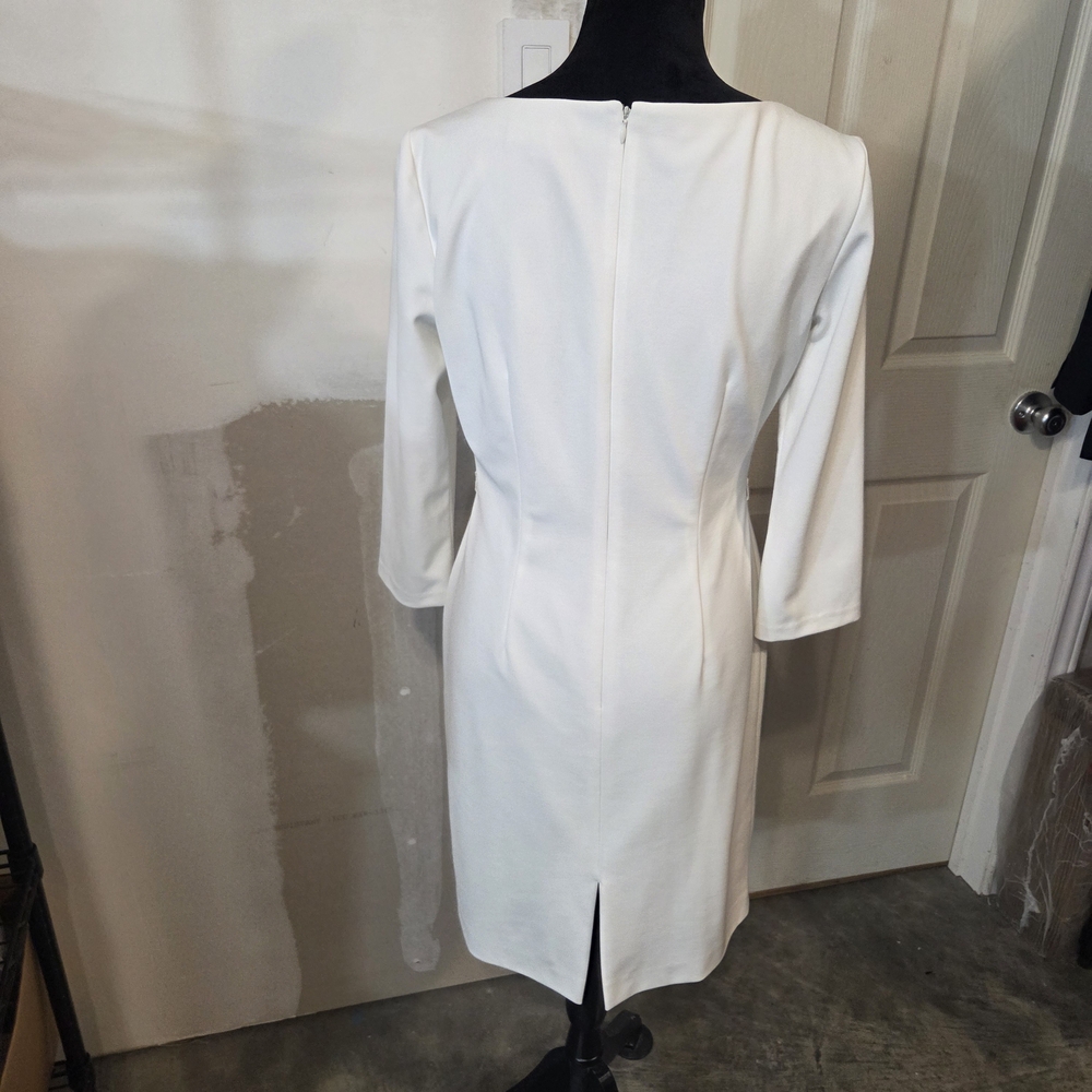 Alex Marie Dress Elegant Cream Long Sleeve Dress Pleated Top Long Sleeve - Picture 7 of 11